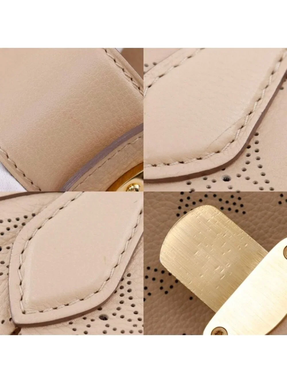 Louis Vuitton Sealth PM Monogram Mahina Opal Beige Ar1101 Handbag - Picture 9 of 10